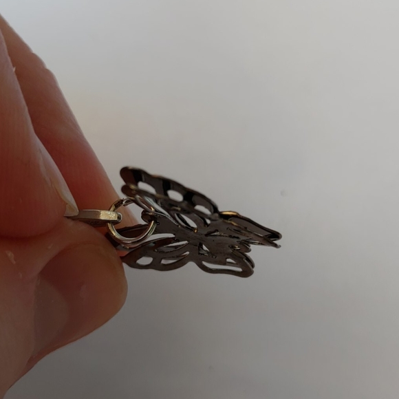 2/$10 or 4/$15 Mini Butterfly Earrings Silver Gray - Picture 3 of 5